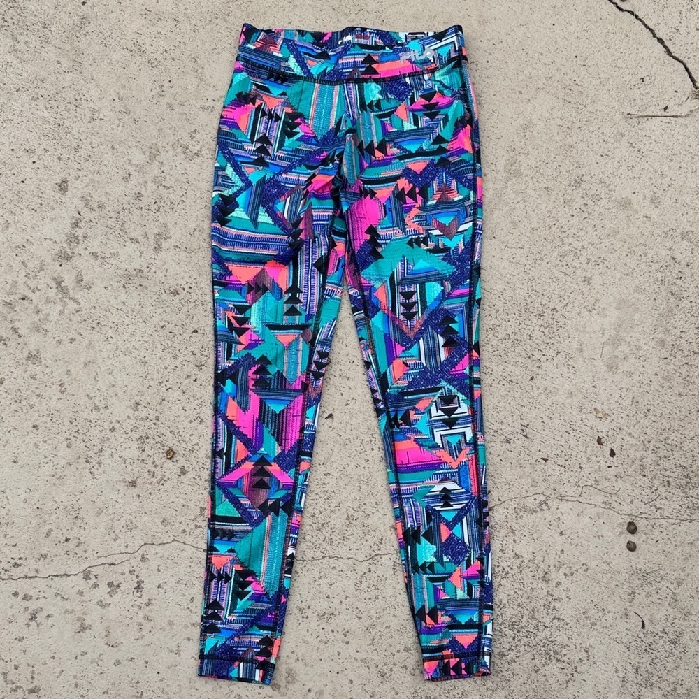 FILA Colorful Geometric Kids Leggings size M (10-12)
